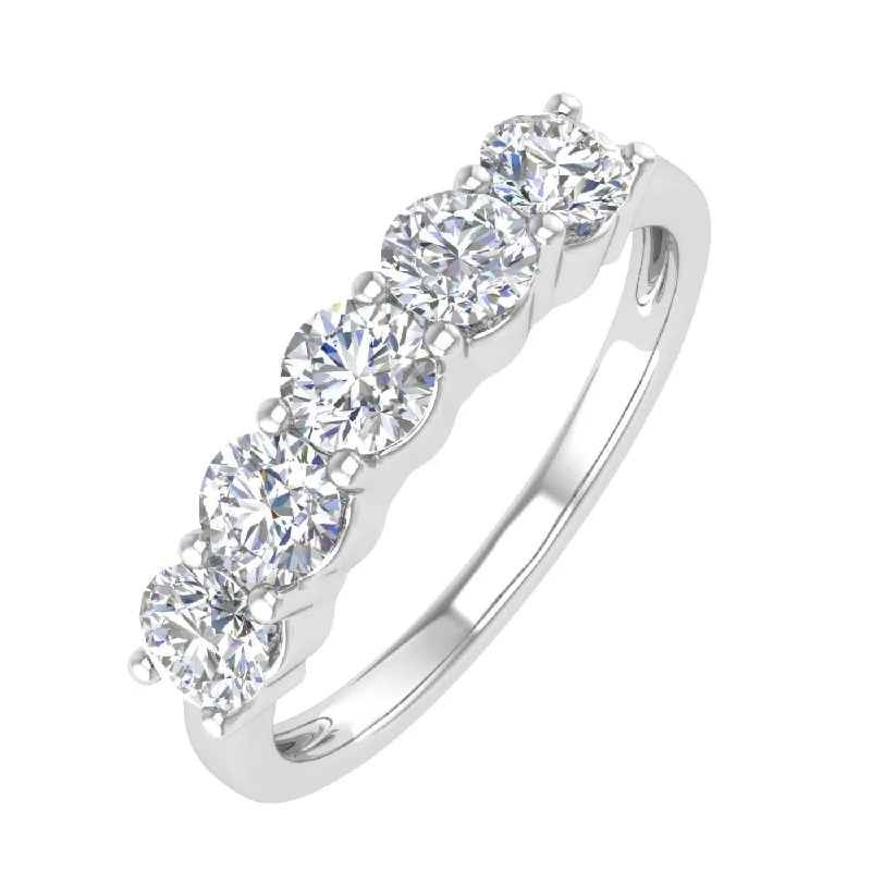 Once-A-Year Jewelry Deals – Shop Before They’Re Gone 1 Carat (ctw) 5-Stone Diamond Wedding Band Ring in Gold - IGI Certified Once-A-Year Jewelry Deals – Shop Before They’Re Gone 1 Carat (ctw) 5-Stone Diamond Wedding Band Ring in Gold - IGI Certified