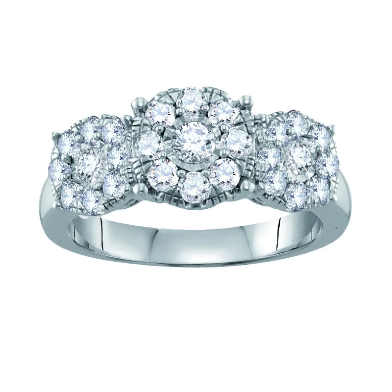 Unmissable Jewelry Sale – Shop Before It's Too Late 1 CTW Diamond Three Stone Anniversary Ring in 10KT White Gold
