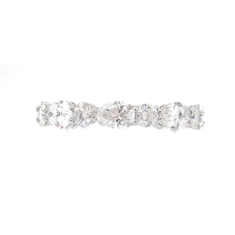 Dazzling Deals On Necklaces, Bracelets, And More Platinum Pear Shaped and Round Diamond Wedding Band Dazzling Deals On Necklaces, Bracelets, And More Platinum Pear Shaped and Round Diamond Wedding Band
