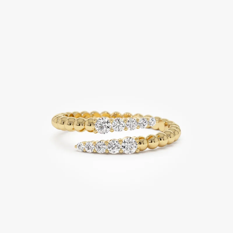 Bestselling Jewelry At Special Promotional Rates 14k Beaded Diamond Cross Over Ring Bestselling Jewelry At Special Promotional Rates 14k Beaded Diamond Cross Over Ring