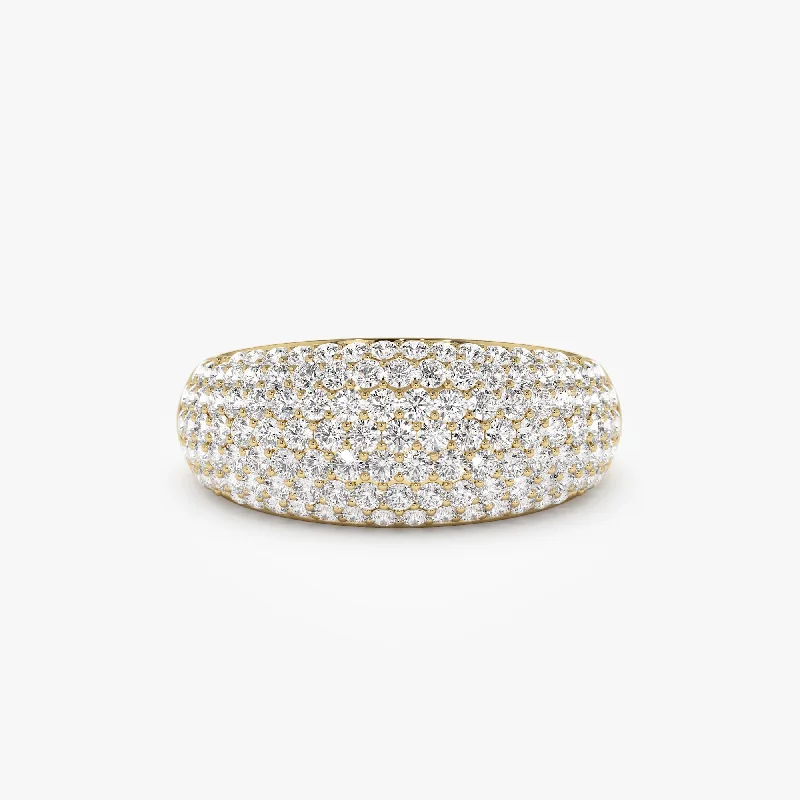 Luxury Jewelry Now At Special Promotional Rates 14k Chunky Dome Pave Setting Statement Diamond Ring Luxury Jewelry Now At Special Promotional Rates 14k Chunky Dome Pave Setting Statement Diamond Ring