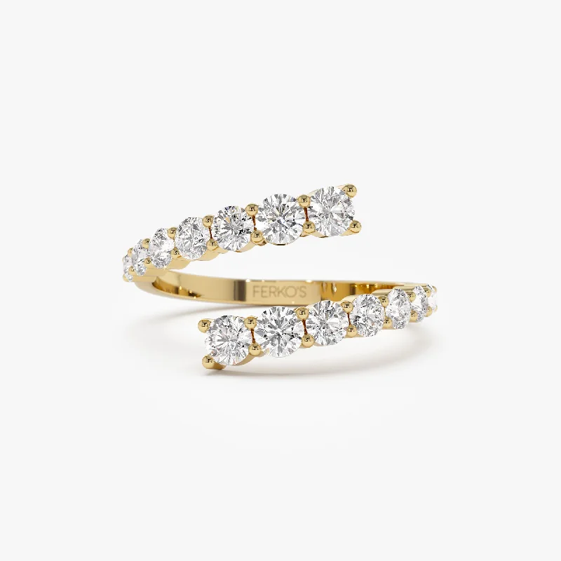 High-End Sparkle, Low-End Prices – Jewelry Sale Live 14k Cross Over Graduated Diamond Wrap Ring High-End Sparkle, Low-End Prices – Jewelry Sale Live 14k Cross Over Graduated Diamond Wrap Ring