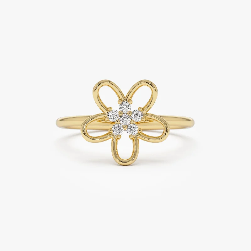Affordable Elegance – Premium Jewelry At Special Prices 14k Diamond Flower Ring