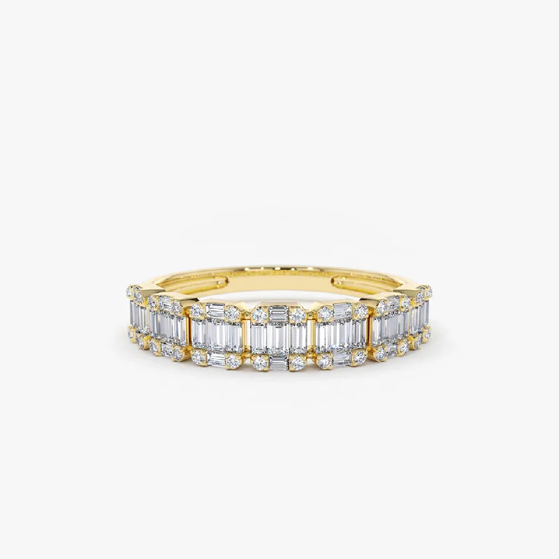 High-Quality Jewelry At A Fraction Of The Cost 14K Emerald Illusion Diamond Wedding Band High-Quality Jewelry At A Fraction Of The Cost 14K Emerald Illusion Diamond Wedding Band