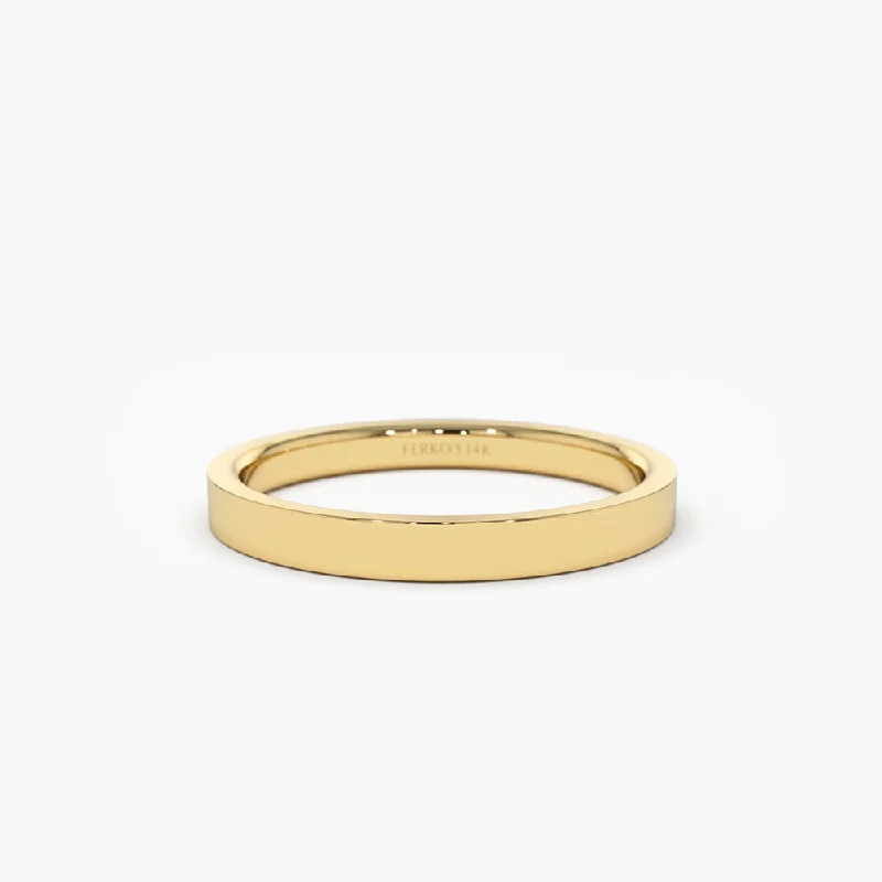 Unmissable Discounts On Timeless Jewelry Pieces 14k Flat 2MM wedding band