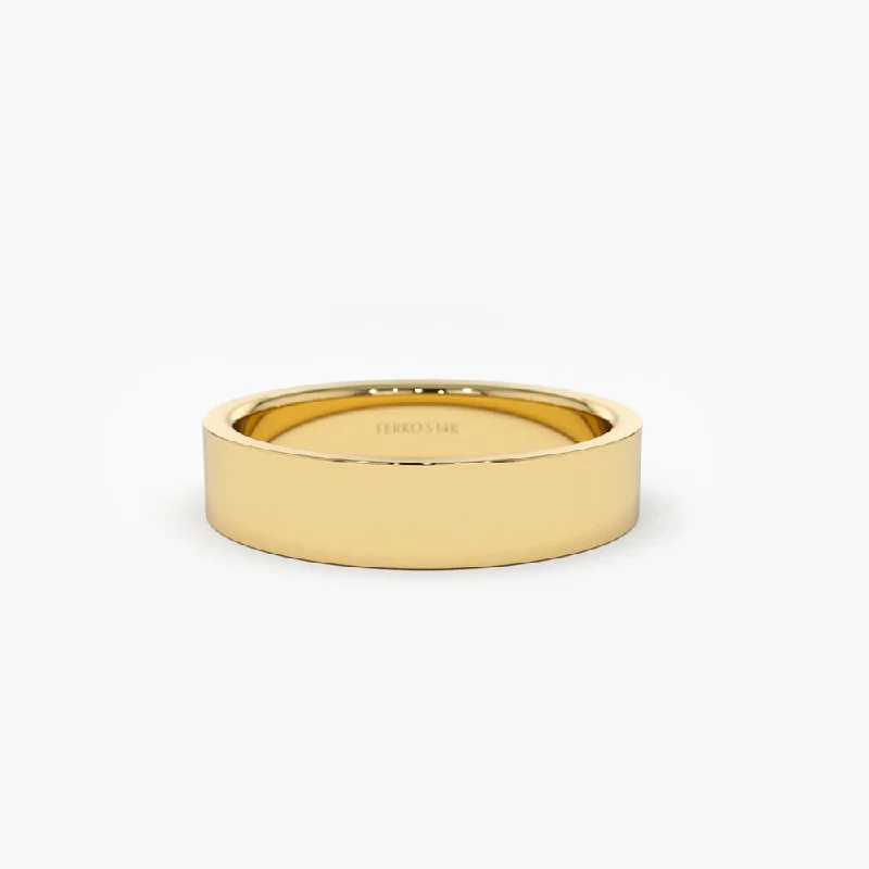 Sparkle On A Budget – Fine Jewelry For Less 14K Flat 4MM Wedding Band