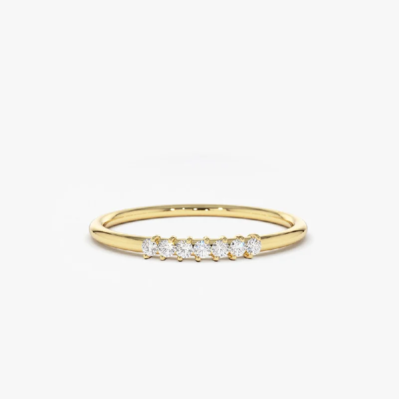 Everyday Jewelry Essentials Now On Sale 14k Gold 7 Stone Petite Diamond Wedding Band Everyday Jewelry Essentials Now On Sale 14k Gold 7 Stone Petite Diamond Wedding Band