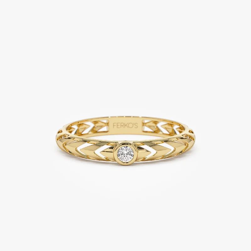 Personalized Engraved Jewelry For Meaningful Gifts 14k Gold Unique Diamond Modern Ring Personalized Engraved Jewelry For Meaningful Gifts 14k Gold Unique Diamond Modern Ring