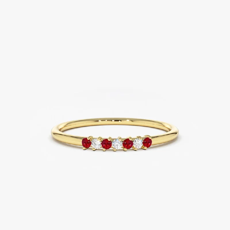 Limited-Time Offer On Premium Jewelry Collections 14k Petite Ruby and Diamond Ring Limited-Time Offer On Premium Jewelry Collections 14k Petite Ruby and Diamond Ring