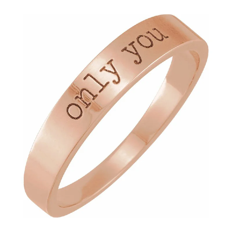 The Perfect Accessory For Less – Jewelry Sale Live 14K Rose Gold 'Only You' Stackable Tapered Band The Perfect Accessory For Less – Jewelry Sale Live 14K Rose Gold 'Only You' Stackable Tapered Band