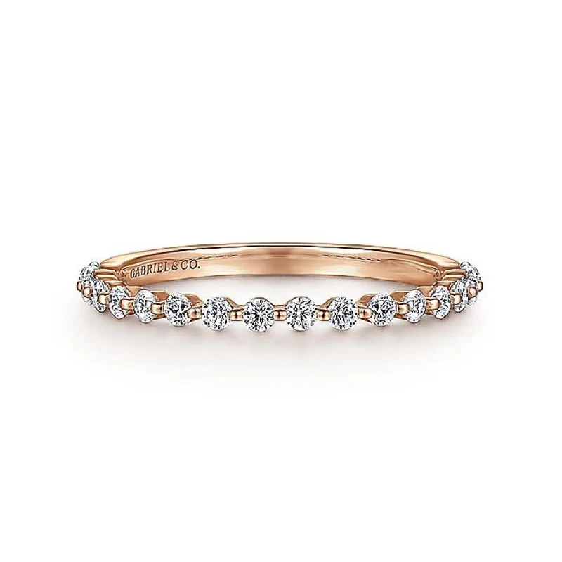 Seasonal Jewelry Clearance – Best Styles At The Lowest Prices 14K Rose Gold Single Prong Diamond Anniversary Band Seasonal Jewelry Clearance – Best Styles At The Lowest Prices 14K Rose Gold Single Prong Diamond Anniversary Band