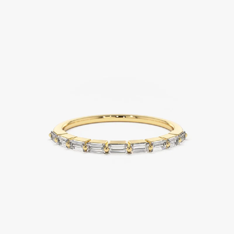 Affordable Luxury Jewelry – Style At A Great Price 14K Shared Prong Half Eternity Baguette Diamond Ring Affordable Luxury Jewelry – Style At A Great Price 14K Shared Prong Half Eternity Baguette Diamond Ring