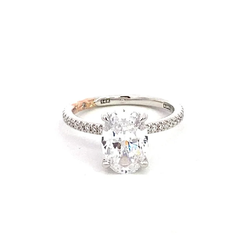 Breathtaking Jewelry At Limited-Time Savings 14K White And Rose Gold Classic Oval Center Engagement Ring Breathtaking Jewelry At Limited-Time Savings 14K White And Rose Gold Classic Oval Center Engagement Ring