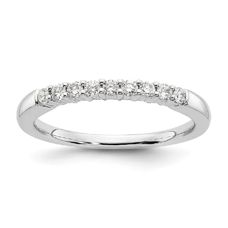 Premium Jewelry At Promotional Prices – Shine Today 14K White Gold 1/5 to 3/4 Ctw Lab Created Diamond 9-Stone Tapered Band Premium Jewelry At Promotional Prices – Shine Today 14K White Gold 1/5 to 3/4 Ctw Lab Created Diamond 9-Stone Tapered Band