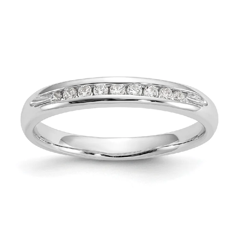 Limited-Stock Jewelry Sale – Shop Before It's Gone 14K White Gold 1/8 to 1/2 Ctw Diamond 9-Stone Channel Tapered Band Limited-Stock Jewelry Sale – Shop Before It's Gone 14K White Gold 1/8 to 1/2 Ctw Diamond 9-Stone Channel Tapered Band