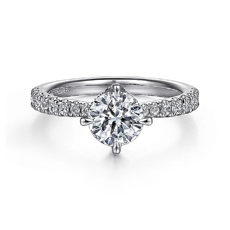 Discounted Jewelry For A Glamorous Look 14K White Gold 'Ada' Hidden Halo Round Diamond Engagement Ring Discounted Jewelry For A Glamorous Look 14K White Gold 'Ada' Hidden Halo Round Diamond Engagement Ring