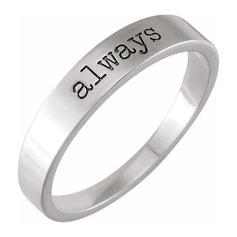 Classic And Modern Jewelry Styles On Sale 14K White Gold 'Always' Stackable Tapered Band Classic And Modern Jewelry Styles On Sale 14K White Gold 'Always' Stackable Tapered Band