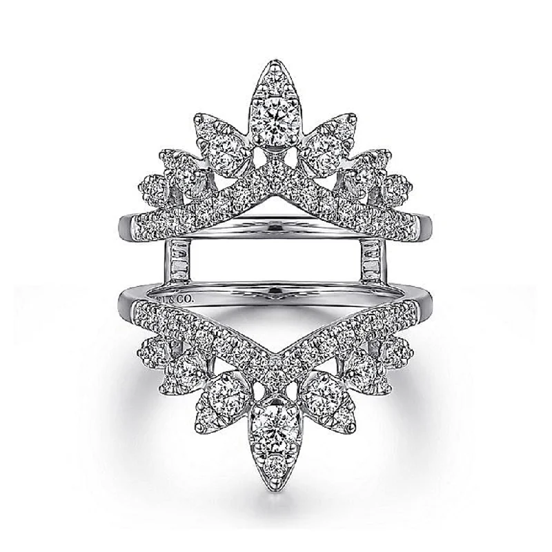 Jewelry Sale Bonanza – Grab Your Sparkle Now 14K White Gold Starlight Bursting Chevron Diamond Ring Enhancer Jewelry Sale Bonanza – Grab Your Sparkle Now 14K White Gold Starlight Bursting Chevron Diamond Ring Enhancer