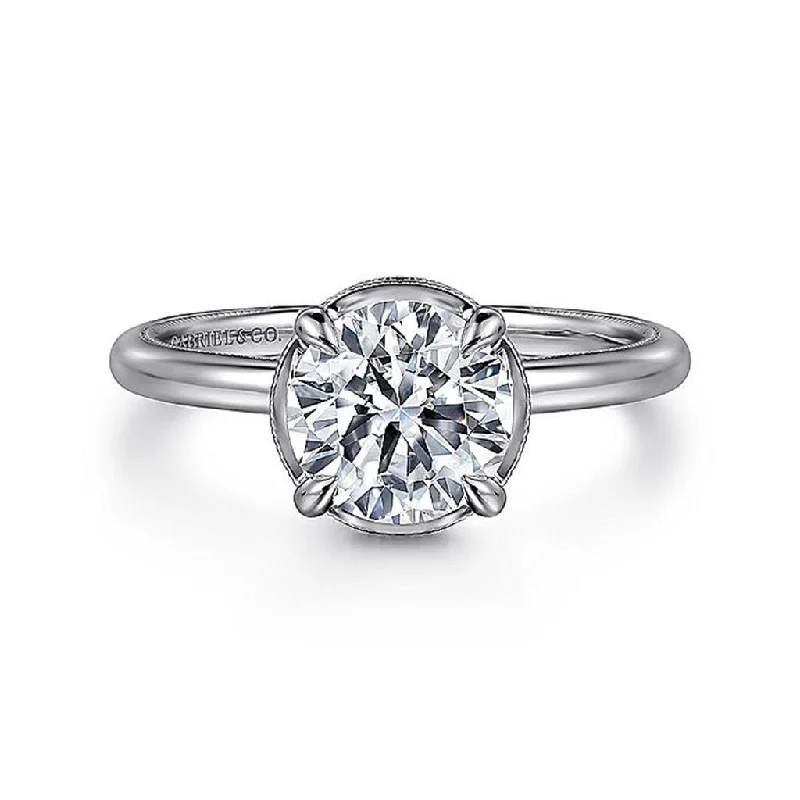 Upgrade Your Jewelry Collection For Less 14K White Gold 'Catallina' Round Halo Diamond Engagement Ring Upgrade Your Jewelry Collection For Less 14K White Gold 'Catallina' Round Halo Diamond Engagement Ring