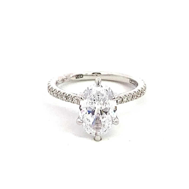 Shine In Style – Shop Jewelry Discounts Today 14K White Gold Classic Oval Diamond Engagement Ring Shine In Style – Shop Jewelry Discounts Today 14K White Gold Classic Oval Diamond Engagement Ring