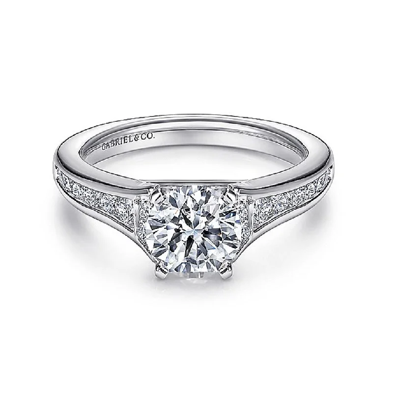 Sparkle For Less – Shop Jewelry Deals Now 14K White Gold 'Dakota' Classic Round Diamond Engagement Ring Sparkle For Less – Shop Jewelry Deals Now 14K White Gold 'Dakota' Classic Round Diamond Engagement Ring