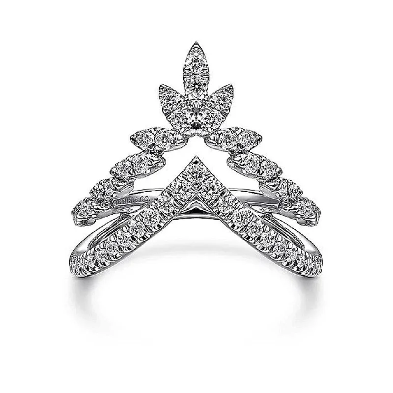 Exclusive Jewelry Markdowns – Limited-Time Offer 14K White Gold Diamond Chevron Ring Exclusive Jewelry Markdowns – Limited-Time Offer 14K White Gold Diamond Chevron Ring