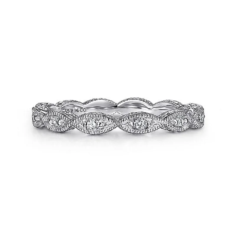 Get Ready To Sparkle – Special Jewelry Discounts 14K White Gold Diamond Marquise Station Ring