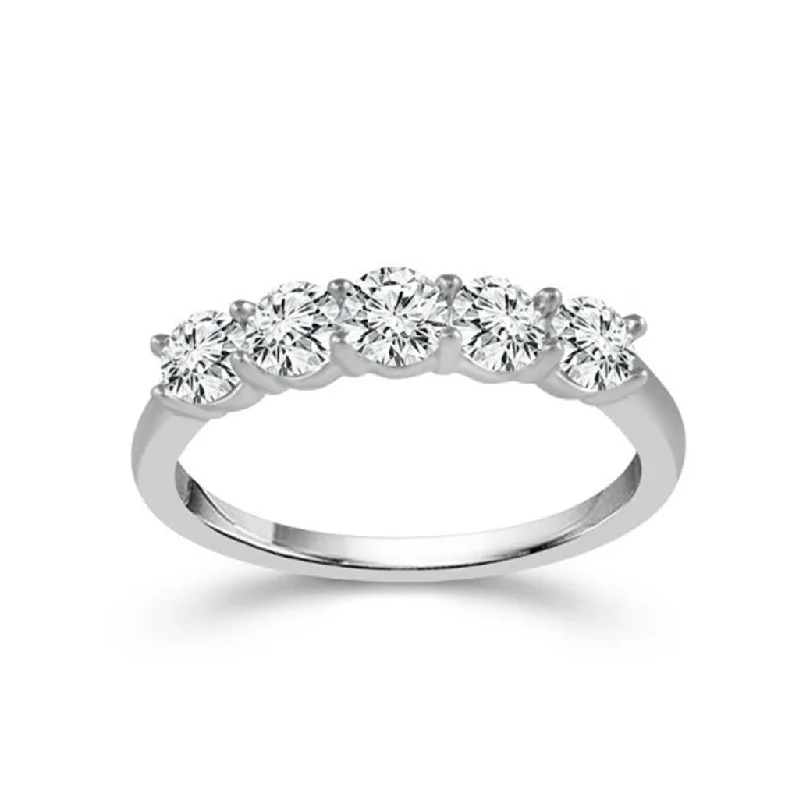 Once-A-Year Jewelry Sale – Grab Your Favorites Now 14K White Gold Five Stone Diamond Band Once-A-Year Jewelry Sale – Grab Your Favorites Now 14K White Gold Five Stone Diamond Band