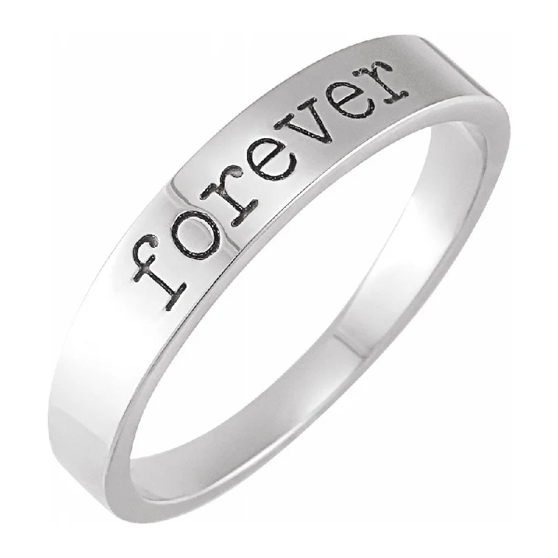 The Ultimate Jewelry Sale – Shop Premium Styles 14K White Gold 'Forever' Stackable Tapered Band The Ultimate Jewelry Sale – Shop Premium Styles 14K White Gold 'Forever' Stackable Tapered Band