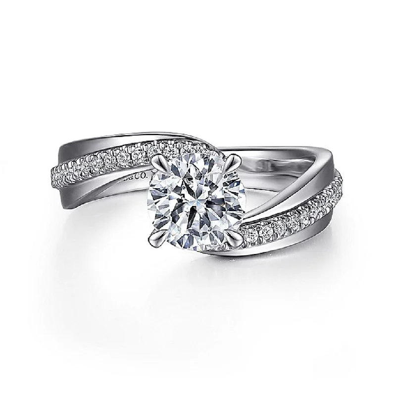 Last Chance To Grab Your Favorite Jewelry At A Discount 14K White Gold 'Furay' Bypass Round Diamond Engagement Ring Last Chance To Grab Your Favorite Jewelry At A Discount 14K White Gold 'Furay' Bypass Round Diamond Engagement Ring