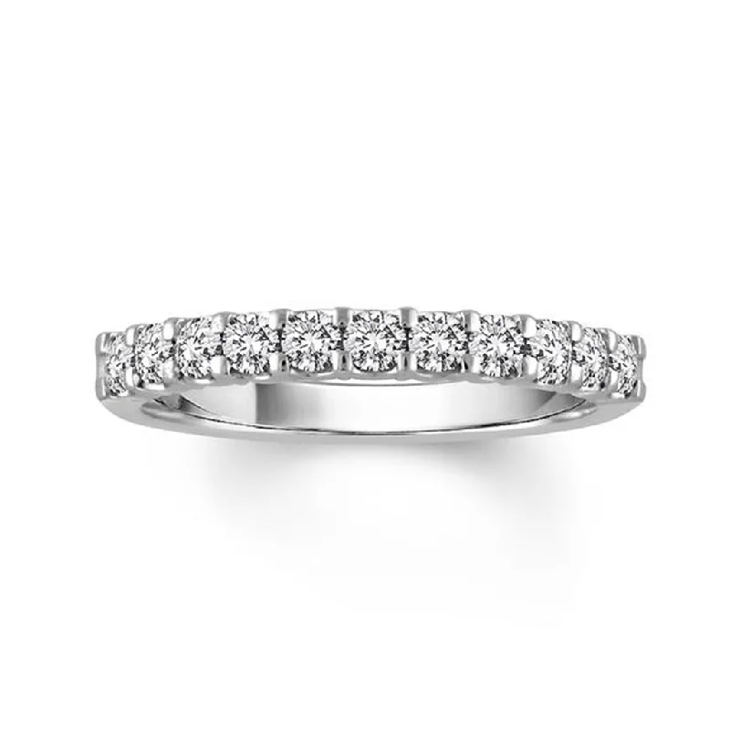 Celebrate Every Occasion With Sparkling Savings 14K White Gold Half Anniversary Diamond Ring Celebrate Every Occasion With Sparkling Savings 14K White Gold Half Anniversary Diamond Ring