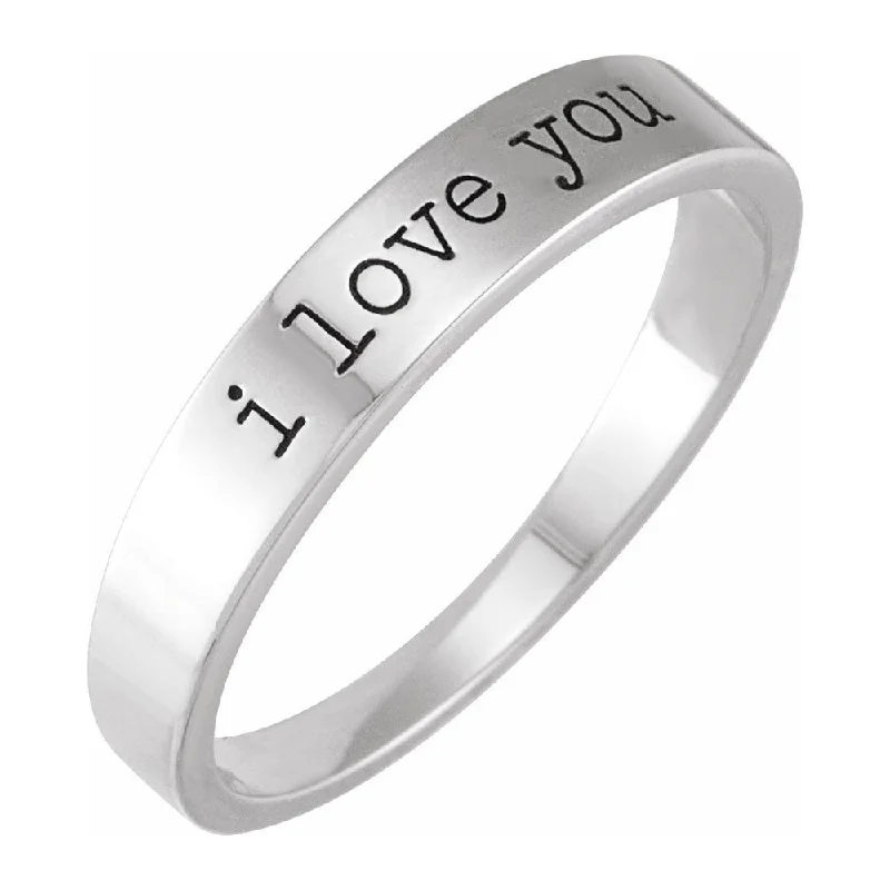 Jewelry Deals That Sparkle – Shop Today 14K White Gold 'I Love You' Stackable Tapered Band Jewelry Deals That Sparkle – Shop Today 14K White Gold 'I Love You' Stackable Tapered Band