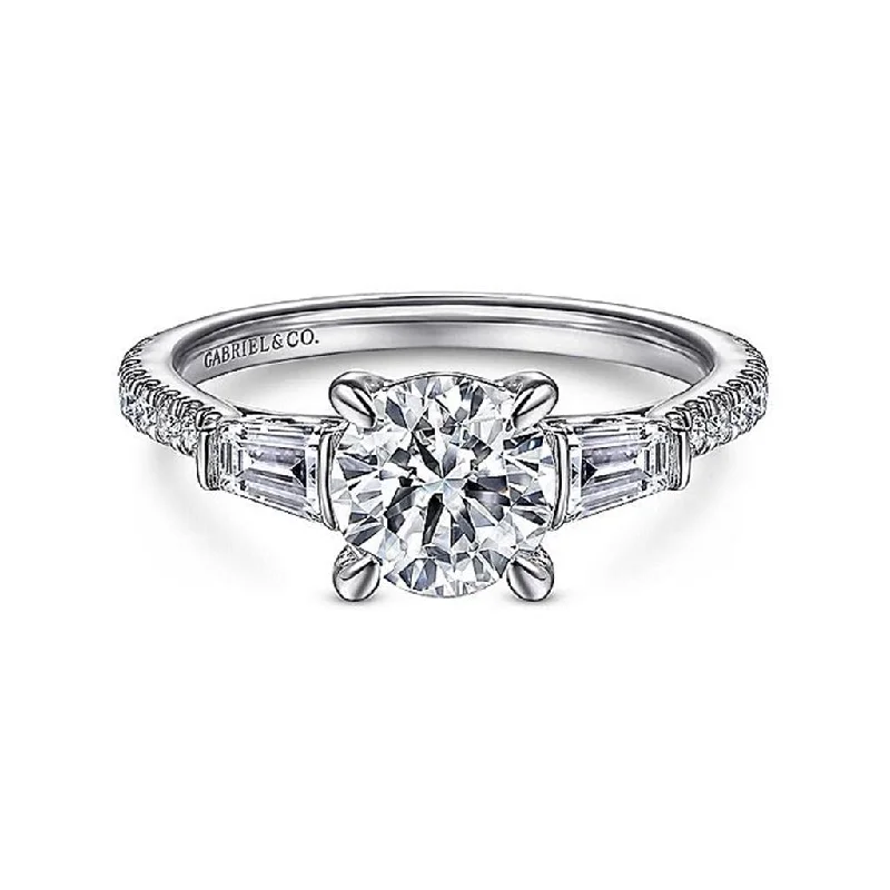 Jewelry Deals That Outshine The Rest 14K White Gold 'Tierra' Three Stone Diamond Engagement Ring Jewelry Deals That Outshine The Rest 14K White Gold 'Tierra' Three Stone Diamond Engagement Ring
