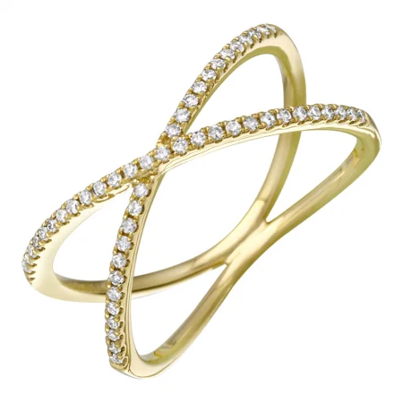 Elegant Jewelry At Unbeatable Offers – Shop Before It's Gone 14K Yellow Gold X-Shaped Diamond Ring Elegant Jewelry At Unbeatable Offers – Shop Before It's Gone 14K Yellow Gold X-Shaped Diamond Ring
