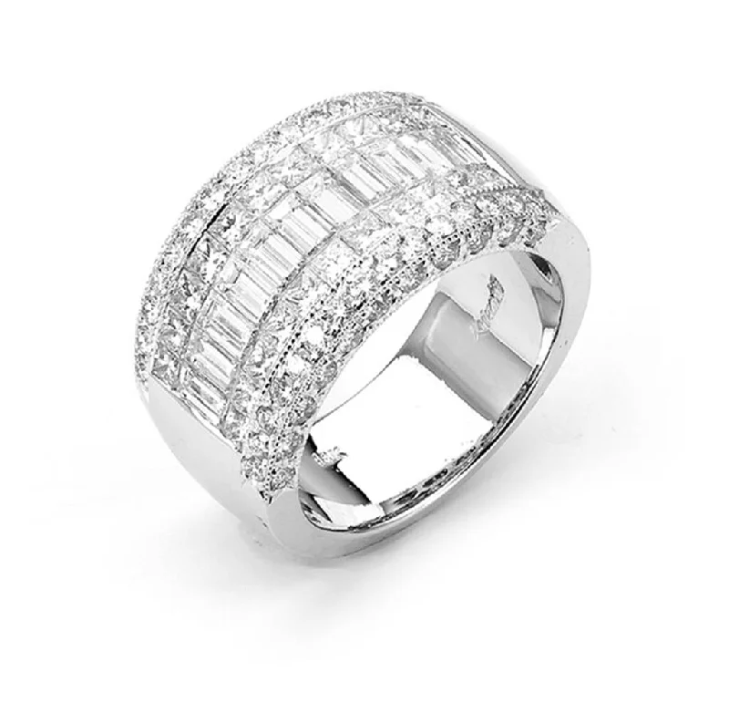 Timeless Beauty, Unbeatable Deals – Jewelry Sale On 18K White Gold Diamond Cluster Wide Band Ring Timeless Beauty, Unbeatable Deals – Jewelry Sale On 18K White Gold Diamond Cluster Wide Band Ring