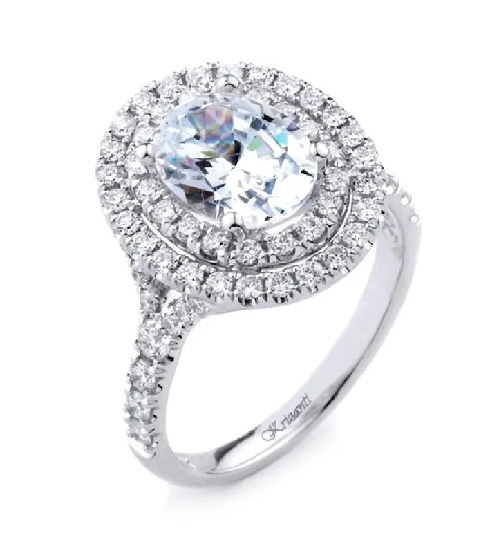 Fine Jewelry, Limited-Time Offers Available 18K White Gold Double Halo Oval Diamond Engagement Ring Fine Jewelry, Limited-Time Offers Available 18K White Gold Double Halo Oval Diamond Engagement Ring