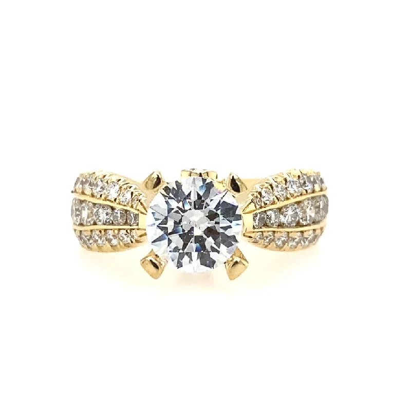 Elegant Jewelry At Unbeatable Prices – Shop Today 18K Yellow Gold Wide Band Round Diamond Engagement Ring Elegant Jewelry At Unbeatable Prices – Shop Today 18K Yellow Gold Wide Band Round Diamond Engagement Ring