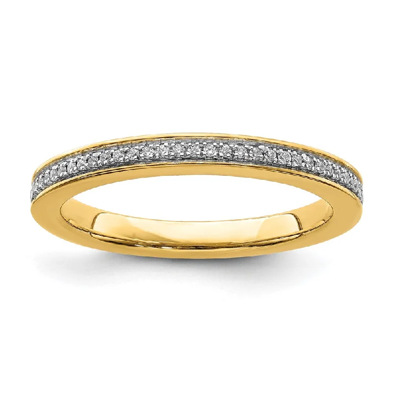 Flash Sale On Elegant Jewelry – Don't Miss Out 2.25mm 14k Yellow Gold 1/10 Ctw Diamond Stackable Band Flash Sale On Elegant Jewelry – Don't Miss Out 2.25mm 14k Yellow Gold 1/10 Ctw Diamond Stackable Band