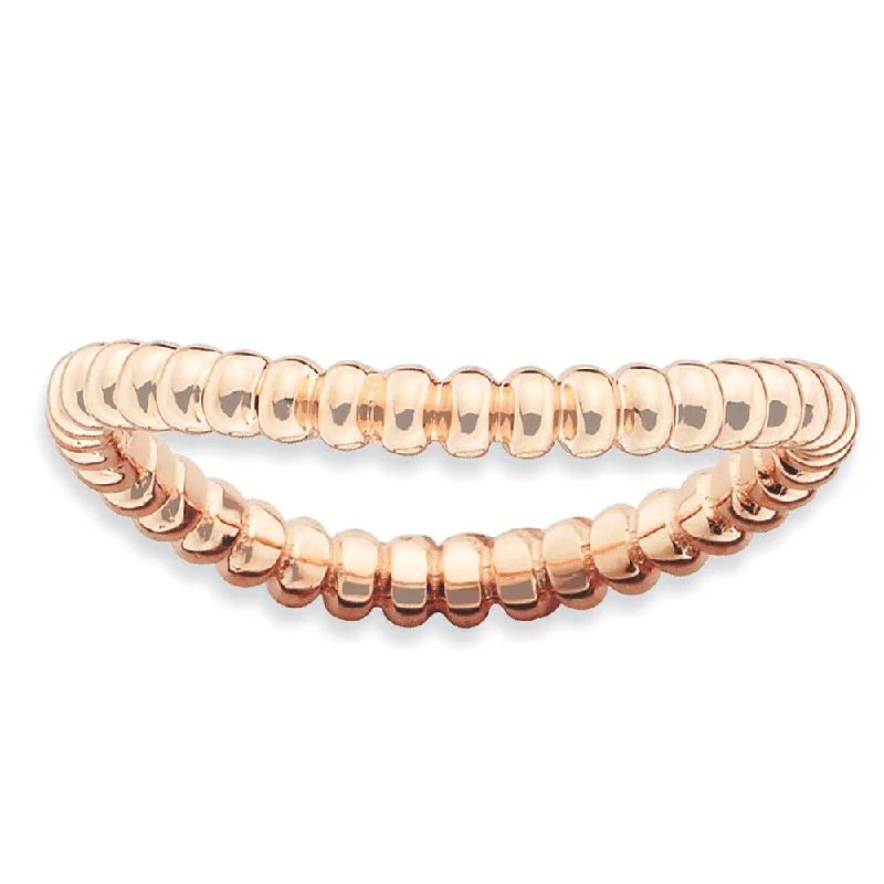 Flash Sale On Stunning Jewelry – Don't Miss Out 2.25mm Stackable 14K Rose Gold Plated Silver Curved Beaded Band Flash Sale On Stunning Jewelry – Don't Miss Out 2.25mm Stackable 14K Rose Gold Plated Silver Curved Beaded Band