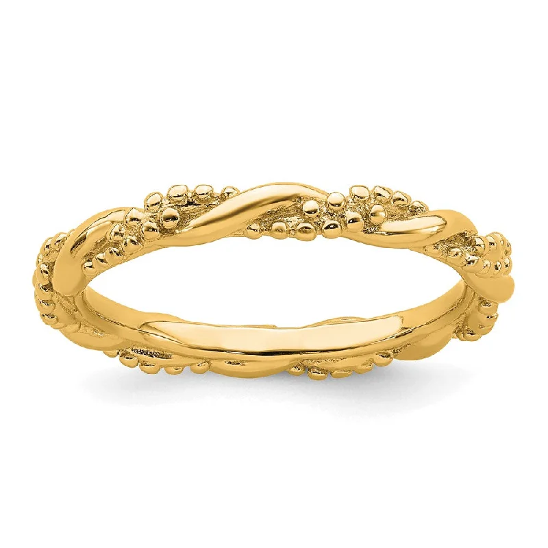 Elegant Jewelry At Unbeatable Prices – Shop Today 2.25mm Sterling Silver 14k Yellow Gold Plated Stackable Twist Band Elegant Jewelry At Unbeatable Prices – Shop Today 2.25mm Sterling Silver 14k Yellow Gold Plated Stackable Twist Band