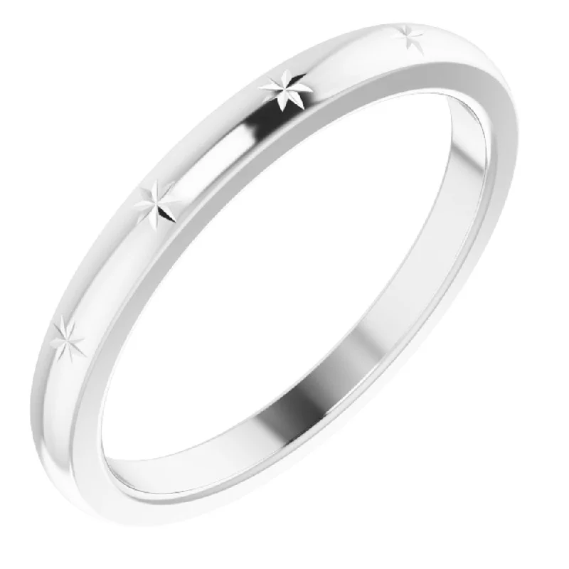 Exclusive Jewelry Sale Event – Shop Now 2.2mm 14K White Gold Starburst Standard Fit Band Exclusive Jewelry Sale Event – Shop Now 2.2mm 14K White Gold Starburst Standard Fit Band
