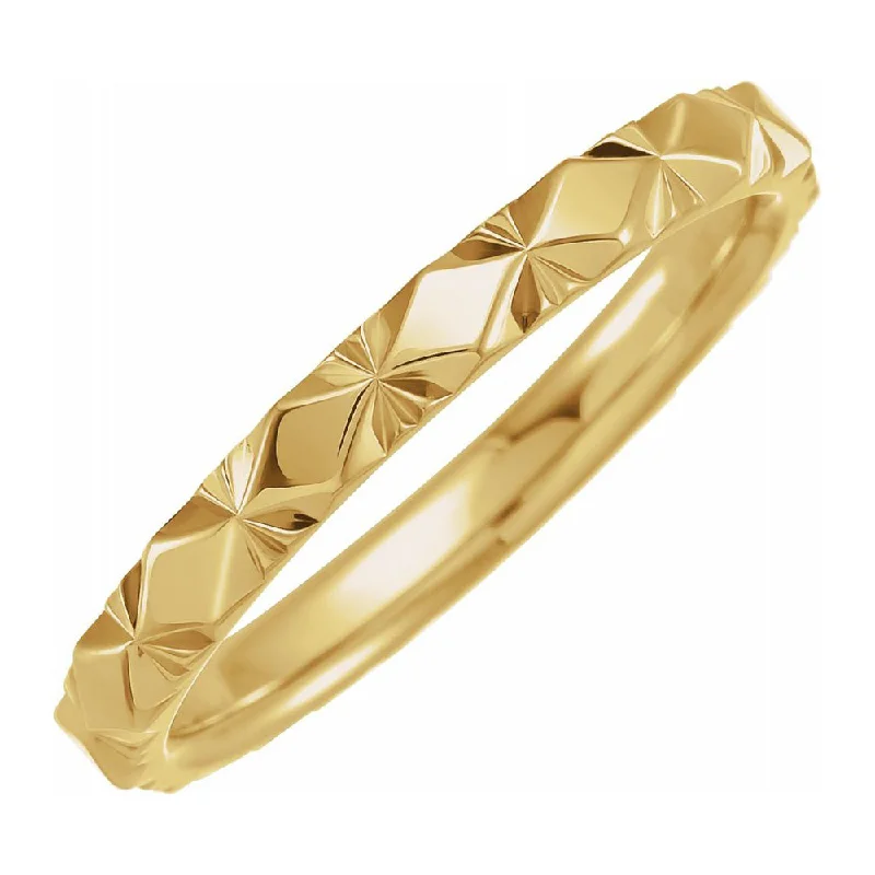 Get Ready To Sparkle – Special Jewelry Discounts 2.5mm 10K Yellow Gold Diamond Cut Faceted Standard Fit Band Get Ready To Sparkle – Special Jewelry Discounts 2.5mm 10K Yellow Gold Diamond Cut Faceted Standard Fit Band