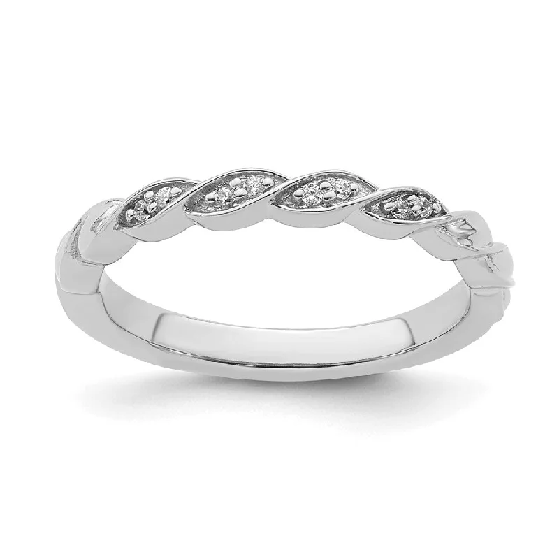 Luxury Meets Affordability – Jewelry Sale Live Now 2.5mm 14k White Gold .04 Ctw Diamond Stackable Twist Band Luxury Meets Affordability – Jewelry Sale Live Now 2.5mm 14k White Gold .04 Ctw Diamond Stackable Twist Band