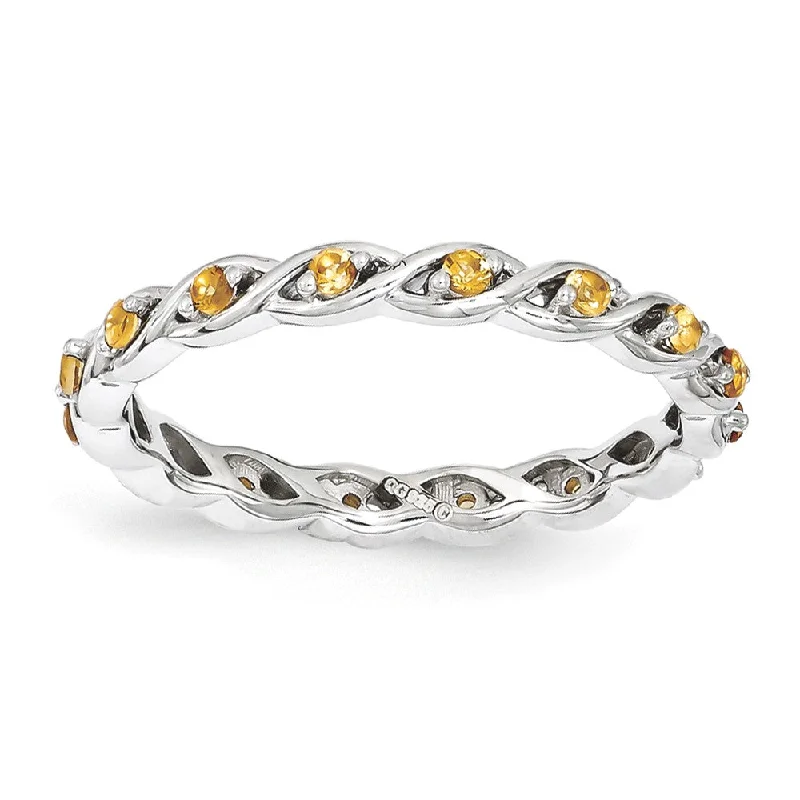 Buy More, Save More – Special Jewelry Discounts 2.5mm Rhodium Plated Sterling Silver Stackable Citrine Twist Band Buy More, Save More – Special Jewelry Discounts 2.5mm Rhodium Plated Sterling Silver Stackable Citrine Twist Band