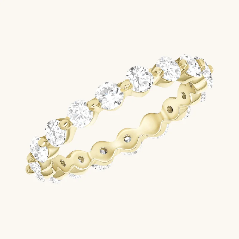 Upgrade Your Jewelry Collection For Less Medium Round Shared Prong Diamond Band