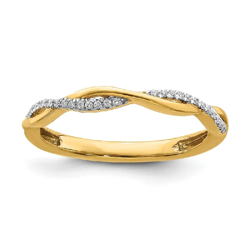 Dainty And Elegant Jewelry Now At Reduced Prices 2mm 14k Yellow Gold 1/15 Ctw Diamond Stackable Twist Band Dainty And Elegant Jewelry Now At Reduced Prices 2mm 14k Yellow Gold 1/15 Ctw Diamond Stackable Twist Band