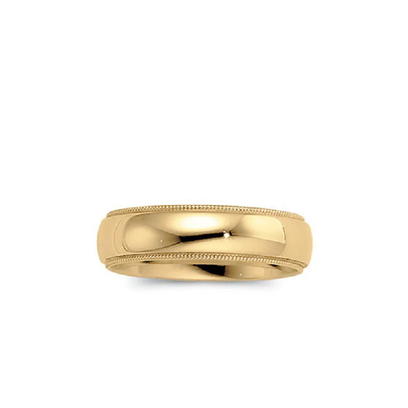 Your Dream Jewelry At Dream Prices 4mm Light Milgrain Edge Comfort Fit Domed Band in 10k Yellow Gold Your Dream Jewelry At Dream Prices 4mm Light Milgrain Edge Comfort Fit Domed Band in 10k Yellow Gold