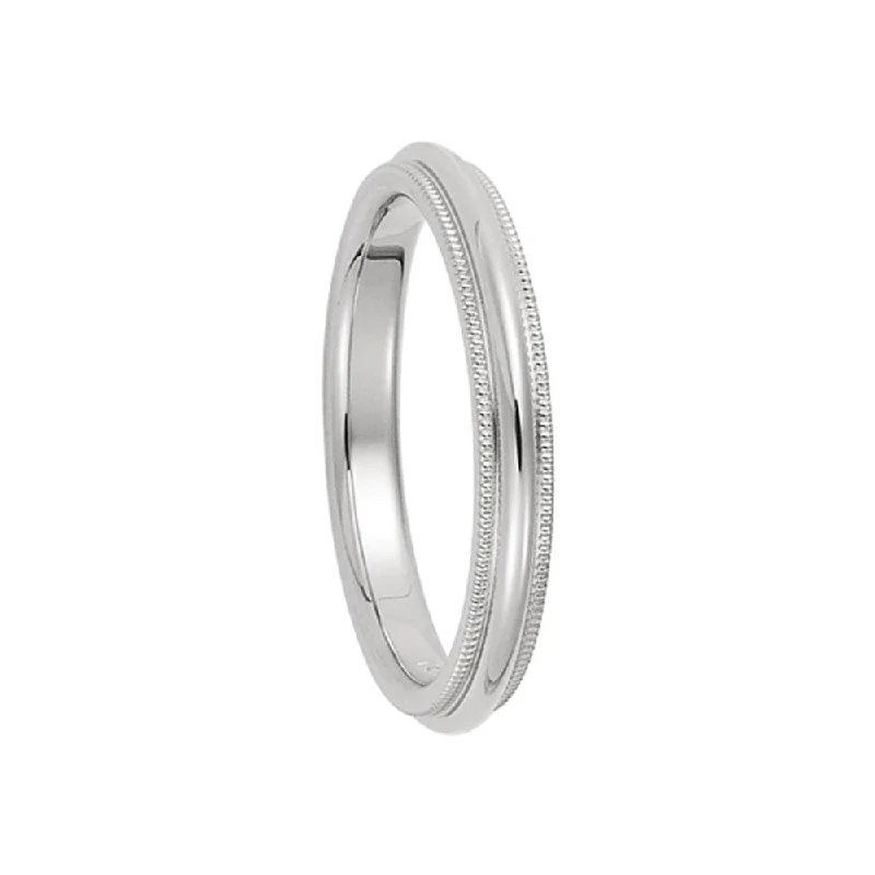 Sparkle On A Budget – Fine Jewelry For Less 4mm Milgrain Edge Comfort Fit Domed Band in 10k White Gold Sparkle On A Budget – Fine Jewelry For Less 4mm Milgrain Edge Comfort Fit Domed Band in 10k White Gold