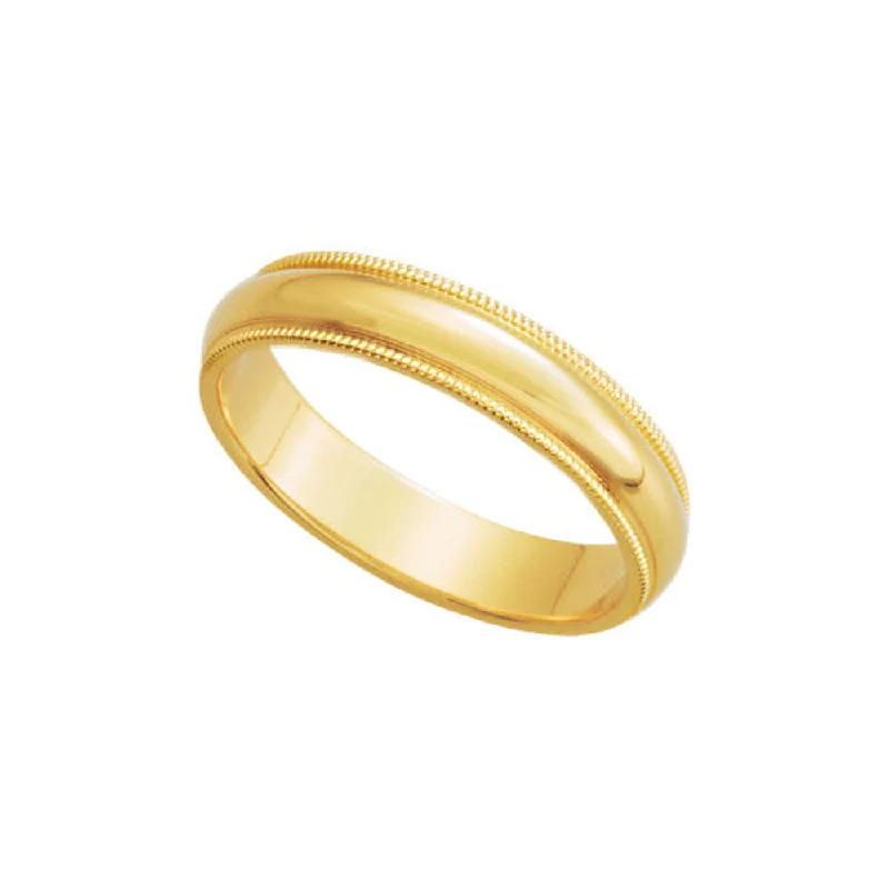 Limited-Time Jewelry Discounts – Shine Without The Splurge 4mm Milgrain Edge Domed Band in 14k Yellow Gold Limited-Time Jewelry Discounts – Shine Without The Splurge 4mm Milgrain Edge Domed Band in 14k Yellow Gold