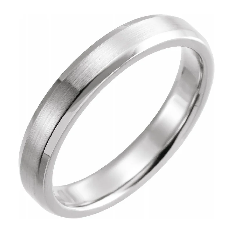 Stunning Jewelry Pieces At The Lowest Prices Ever 4mm Platinum Beveled Edge Satin Comfort Fit Band Stunning Jewelry Pieces At The Lowest Prices Ever 4mm Platinum Beveled Edge Satin Comfort Fit Band
